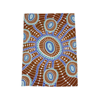 Nikki Dee Designs Aboriginal Art Cotton Teatowel - Woven in Waterholes