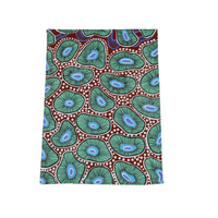 Nikki Dee Designs Aboriginal Art Cotton Teatowel -  Looking for Periwinkles
