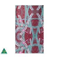 Sheryl J Burchill Aboriginal Art Australia Made Teatowel - Dragon Fly (Ocean)