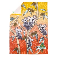 Yakinno Gunditjmara Dreaming Aboriginal Art 100% Cotton Teatowel - Gunditjmara Koalas