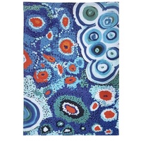 Better World Aboriginal Art Digital Print Cotton Teatowel - Seven Sisters (Blue)