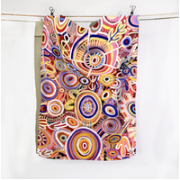 Muthabaringga Dreaming - Better World Aboriginal Art Digital Print Cotton Teatowel 