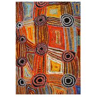 Better World Aboriginal Art Digital Print Cotton Teatowel - Women&#39;s Dreaming