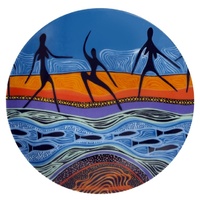 Tobwabba Aboriginal Art Porcelain Collector's Plate (15cm) - Ngagul (Mullet)