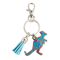 KOH Living Metal Kangaroo Keyring /Blue Tassel - Morning Mist
