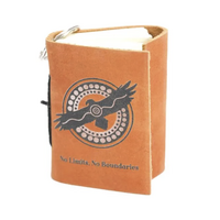 Diwana Dreaming Hand Crafted Leather Bound Mini Diary with Keyring - Eagle
