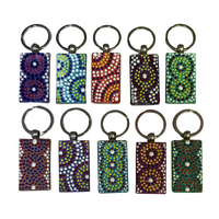  ANIMALS - Skeenarang Booma handpainted timber Keyring [5cm x 3cm]  [1 only]