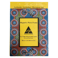 Baribunma Aboriginal Art Magnetic Photo Frame (18cm x 14.5cm) - Kangaroo