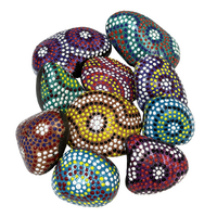 Skeenarang Booma handpainted Message Stone - Dot Art [1 only]