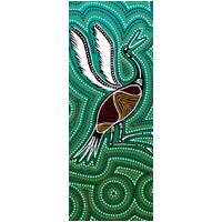 Dreamtime Kullilla Art Sticker Pack (10) Brolga