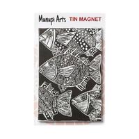 Munupi Aboriginal Art Tin Fridge Magnet - Mupiti (Fish)