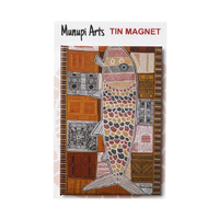 Munupil Aboriginal Art Tin Fridge Magnet - Muputi