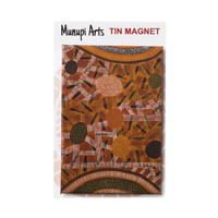 Munupi Aboriginal Art Tin Fridge Magnet - Kulama Design