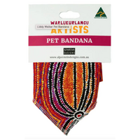 Warlukurlangu Artists Aboriginal Art Cotton Pet Bandana - Dogwood Tree Bean Dreaming
