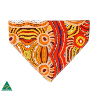 Papulankutja Aboriginal Art Cotton Pet Bandana - Mulga Country
