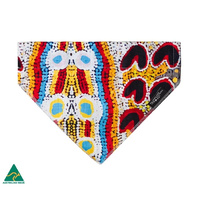 Yarliyil Aboriginal Art Cotton Pet Bandana - Two Sisters at Banana Springs