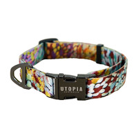 Utopia Aboriginal Design Dog Collar - FIRE SPARKS