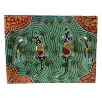Original Aboriginal Art Painting Stretched Canvas (40cm x 30cm ) - Goanna Totems