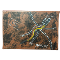 David Miller Stretched Canvas (18cm x 14cm) - Goanna (Brown)