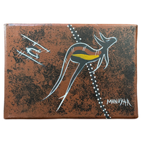 David Miller Stretched Canvas (18cm x 14cm) - Kangaroo (Brown/Black)