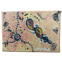 David Miller Stretched Canvas (18cm x 14cm) - Platypus (Yellow)