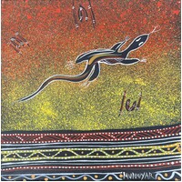 David Miller Stretched Canvas (30cm x 30cm) - Goanna Hunting Grounds