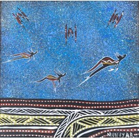 David Miller Stretched Canvas (30cm x 30cm) - Kangaroo Hunting Grounds