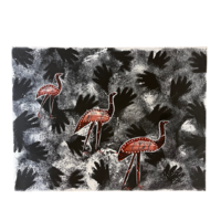 David Miller Stretched Canvas (30cm x 40cm) - Landscape Emus