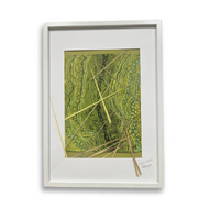 Sandra Angus Aboriginal Art Framed Canvas (62cm x 44.5cm) - Croc or Shop?