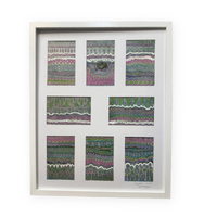 Sandra Angus Aboriginal Art Framed Canvas (62cm x 44.5cm) - Jarjum to Tidda Milestones