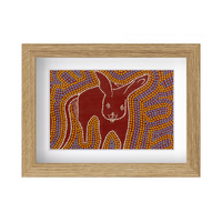 Framed Aboriginal Art PRINT (13cm x 18cm) - Bilby