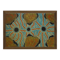 Framed Aboriginal Art Print [21cm x 30cm] - Coopa Basin