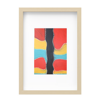 Framed Aboriginal Art Print [21cm x 30cm] - Generational Pathways