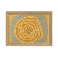 Framed Aboriginal Art PRINT (13cm x 18cm) - the Great Watersnake