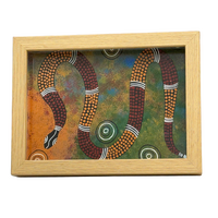 Framed Aboriginal Art Print (15cm x 20cm) - the Great Watersnake