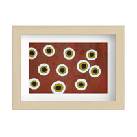 Framed Aboriginal Art PRINT (13cm x 18cm) - Meeting Places 2
