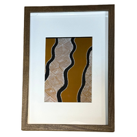 Framed Aboriginal Art Print (23cm x 32cm) - Murra Murra Dreaming