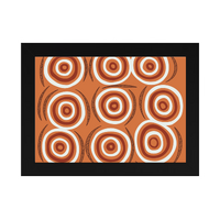 Framed Aboriginal Art PRINT (13cm x 18cm) - Murra Murra Dreaming 2