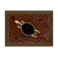 Framed Aboriginal Art PRINT (13cm x 18cm) - Wayamba the Turtle
