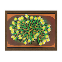 Framed Aboriginal Art Print [40cm x 30cm] - Wild Orange