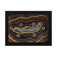 Framed Aboriginal Art PRINT (13cm x 18cm) - Woma Python