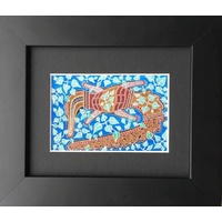 Murra Wolka Large Framed Aboriginal Art Print (25cm x 34cm) - Crocodile