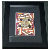 Murra Wolka Large Framed Aboriginal Art Print (25cm x 34cm) - Turtle