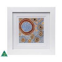 Framed Warlukurlangu Aboriginal Art Print - Lappi Lappi Dreaming
