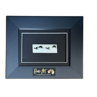 Framed Handpainted Aboriginal Bone Art - Bar (Small)