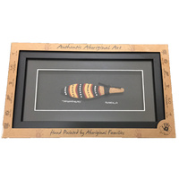 Framed Handpainted Aboriginal Spearhead