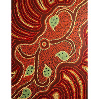 Iwiri Aboriginal Art - UNstretched Canvas (45cm x 35cm) - Ngapari Tjukurrpa