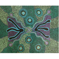 Iwiri Aboriginal Art - UNstretched Canvas (50cm x 40cm) - Ngayuku Ngura
