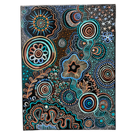 Maree Bradbury Aboriginal Art Stretched Canvas (40cm x 30cm) - Quandamooka Country (Dry Season 1)