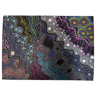 Maree Bradbury Aboriginal Art UNStretched Belgian Linen Canvas (41cm x 29cm) - Spring Flowers